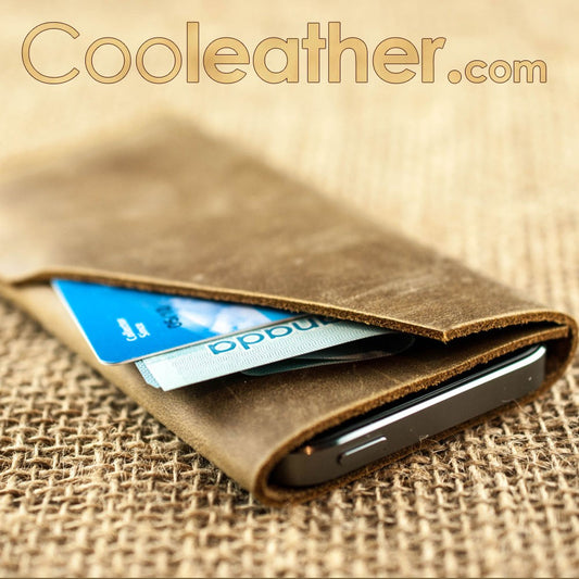 Hand sewn Leather iPhone Wallet