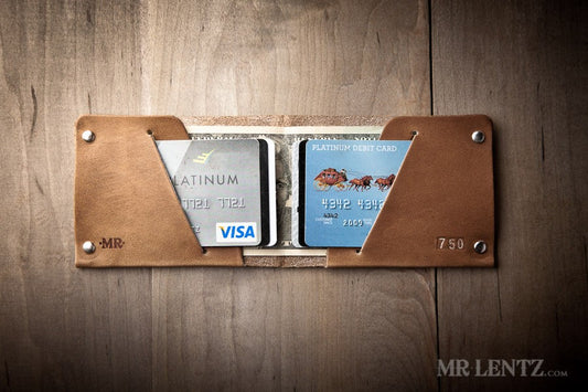Super Thin Leather Bifold Wallet for Men, Handmade in USA