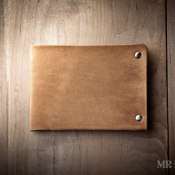 Super Thin Leather Bifold Wallet for Men, Handmade in USA