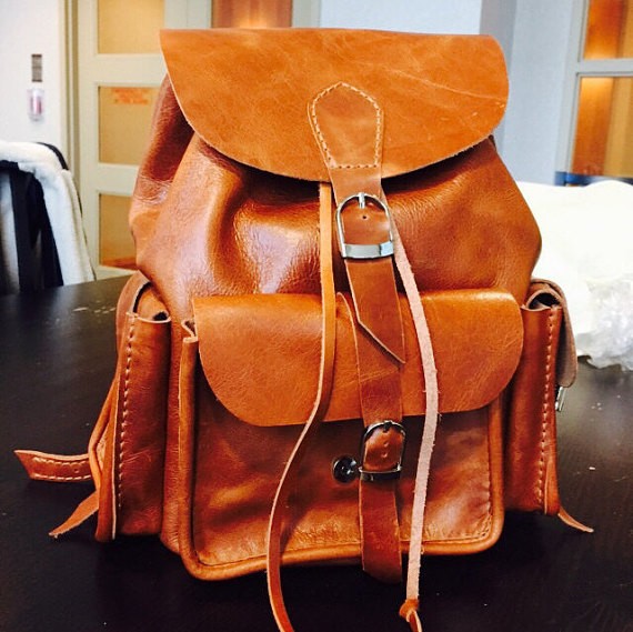 Leather Backpack with Three Handy Pockets – Cooleather