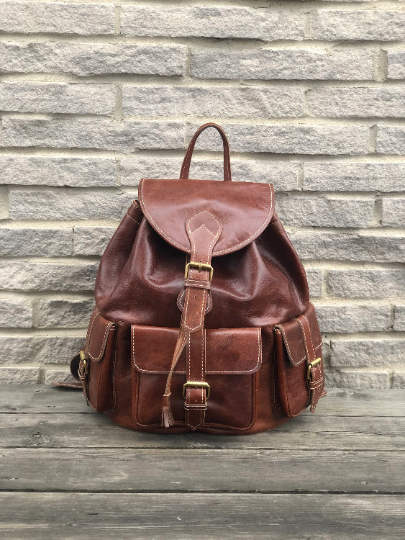 MyMate3 Backpack - Large All Leather Rucksack 14" laptop