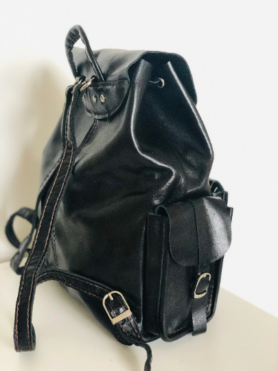 Small Leather Backpack Purse with Three Handy Pockets, MyMate3 Mini