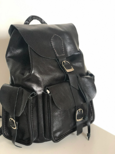 Small Leather Backpack Purse with Three Handy Pockets, MyMate3 Mini