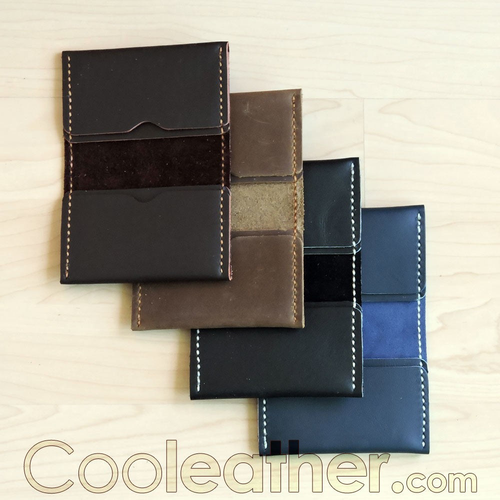 Leather Men Bi-fold Slim Wallet