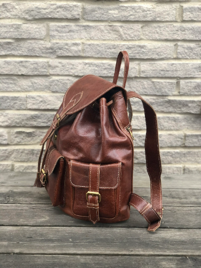 MyMate3 Backpack - Large All Leather Rucksack 14" laptop